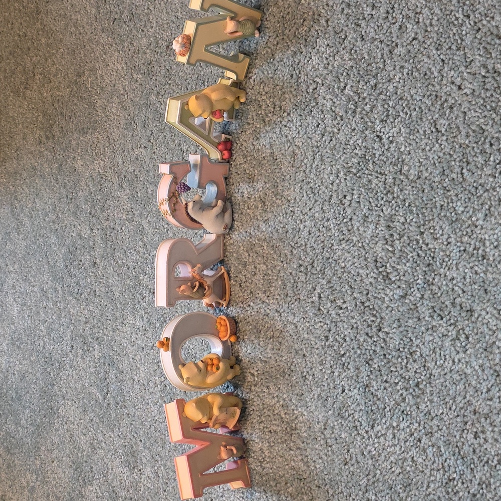 Vintage Decorative Letter Set By Michel & Co. Disney. Letters‎ Spell Out MORGAN.